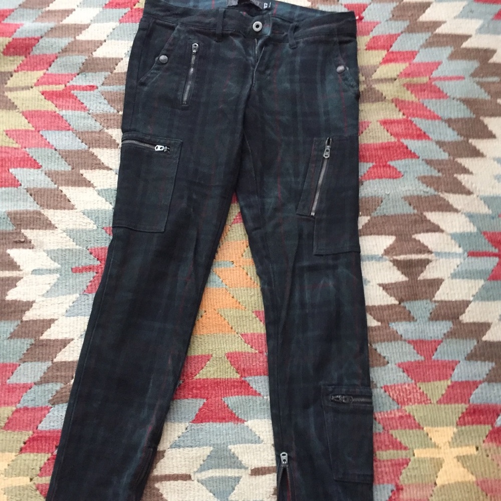 Rugby Ralph Lauren black watch denim cargo jean